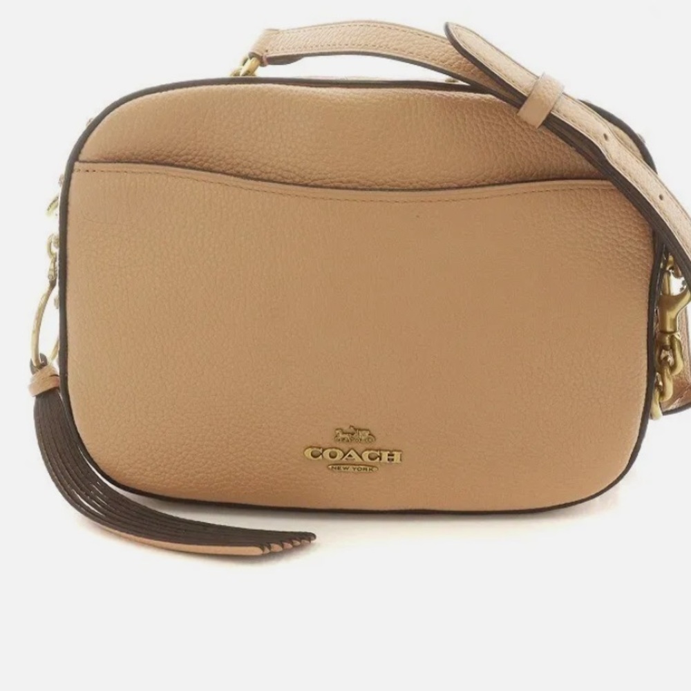 COACH Crystal Rivet Stone Nude Pink Camera Bag Crossbody